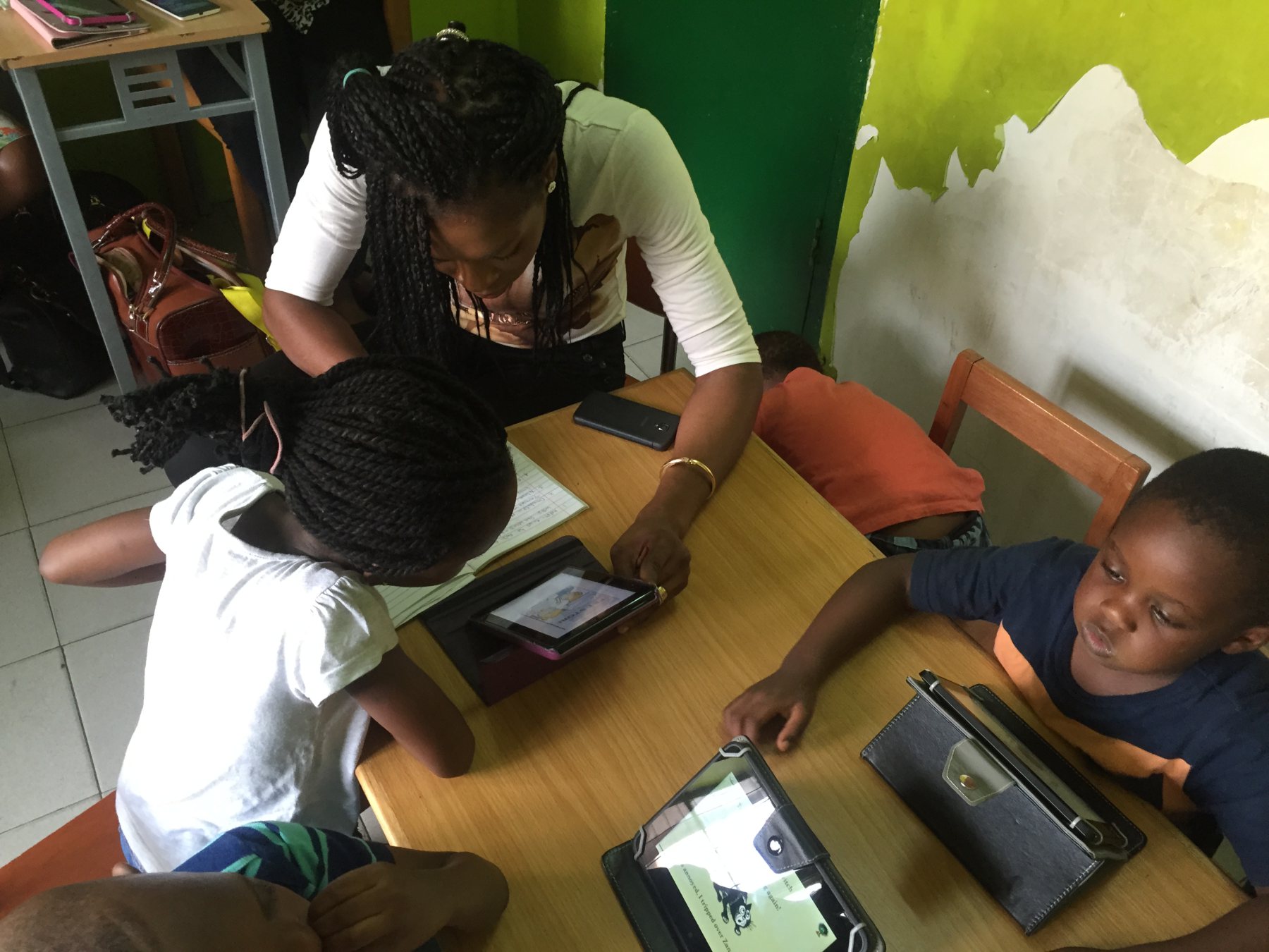 A learner using educational technology